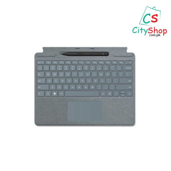 Surface Pro Signature Ice Blue Keyboard with Black Slim Pen 2
