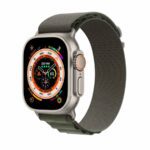 Apple Watch Ultra Titanium 49MM Case with Alpine Loop Green Band GPS + Cellular MQE23
