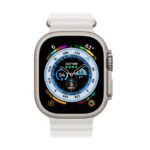 Apple Watch Ultra Titanium 49MM Case with White Ocean Band GPS + Cellular MQE93 Top