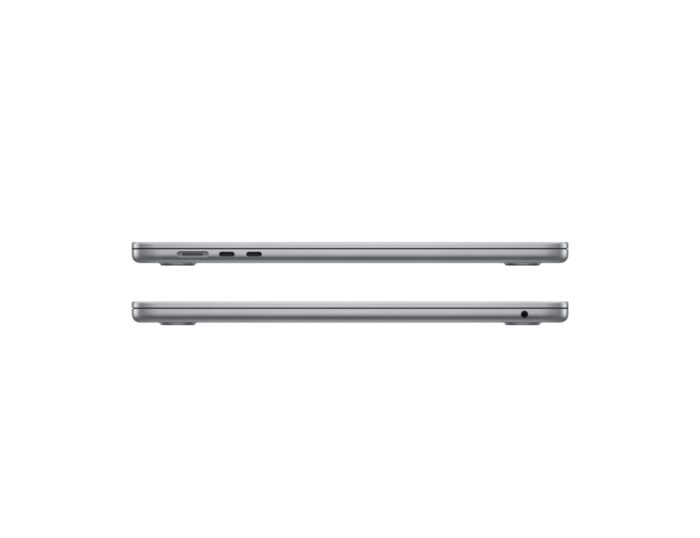 apple macbook air 15-inch m2 spacegray ports side view 2023