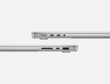 macbook pro 14-inch & 16inch M3 chip side ports pic Silver 2023