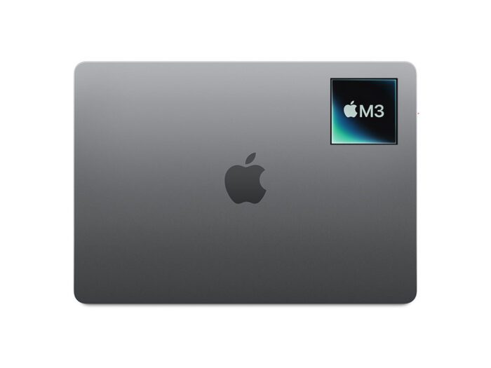 apple macbook air m3 13.6-inch top side apple logo pic