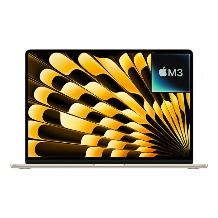 apple MacBook air m3 15-inch Display view 2024 starlight