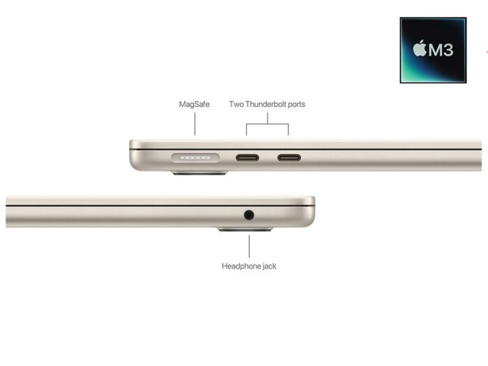 macbook air m3 13.6-inch starlight 2024