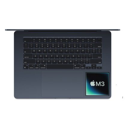 MacBook air m3 15.3-inch backlit magic keyboard with touch id view midnight