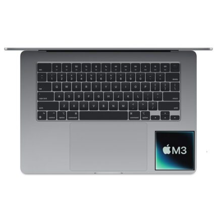 MacBook air m3 15.3-inch backlit magic keyboard with touch id space gray view