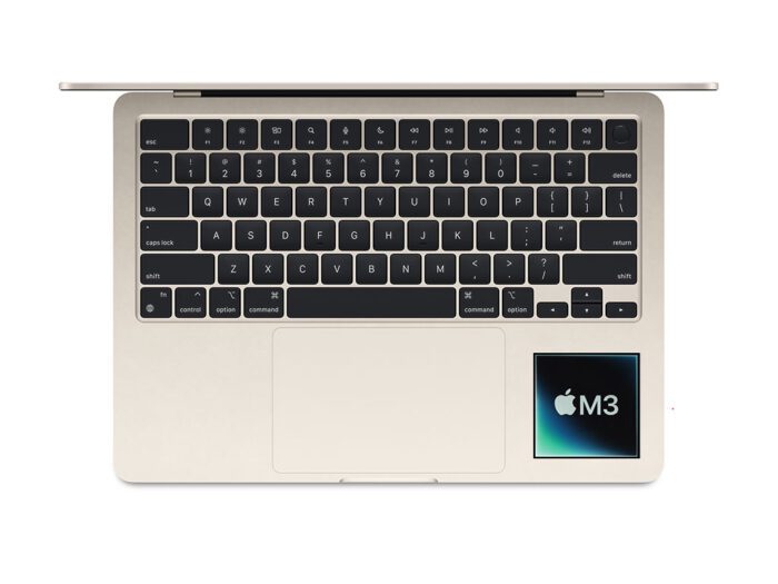 apple macbook air m3 starlight keyboard gallery 2024