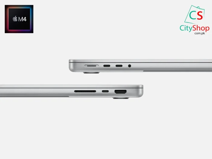 Apple MacBook Pro 14-inch M4 Left and Right Side ports View Silver