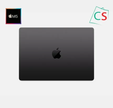 Macbook pro 14-inch m5 2025 spaceblack top logo side